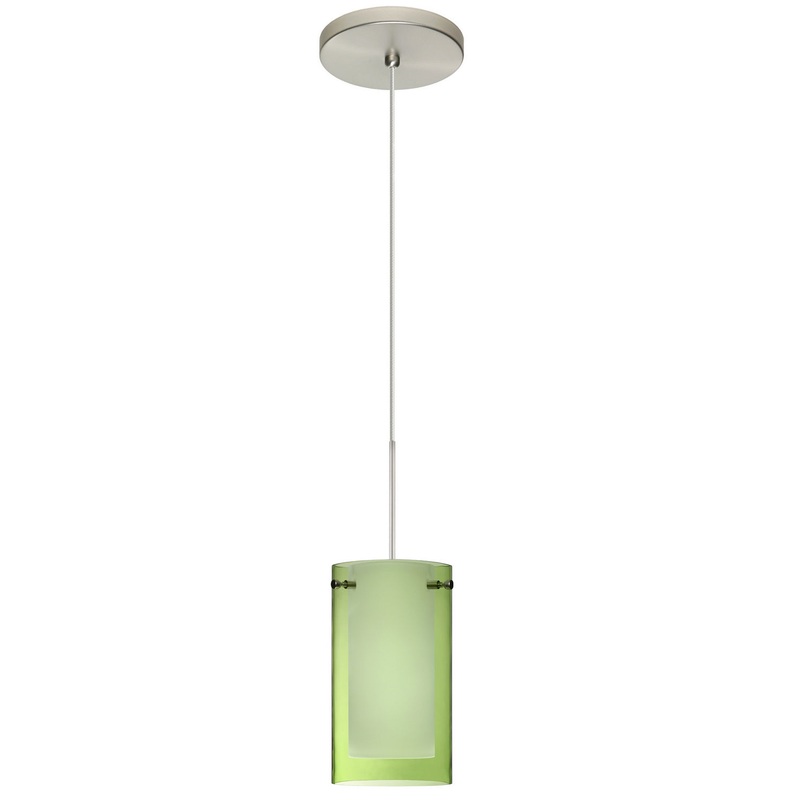 Besa 1XT-L44007-SN Pahu One Light Pendant Satin Nickel