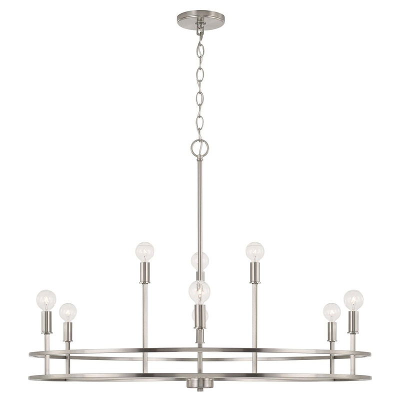 Capital Lighting 448791BN Fuller 9 Light Chandelier Brushed Nickel