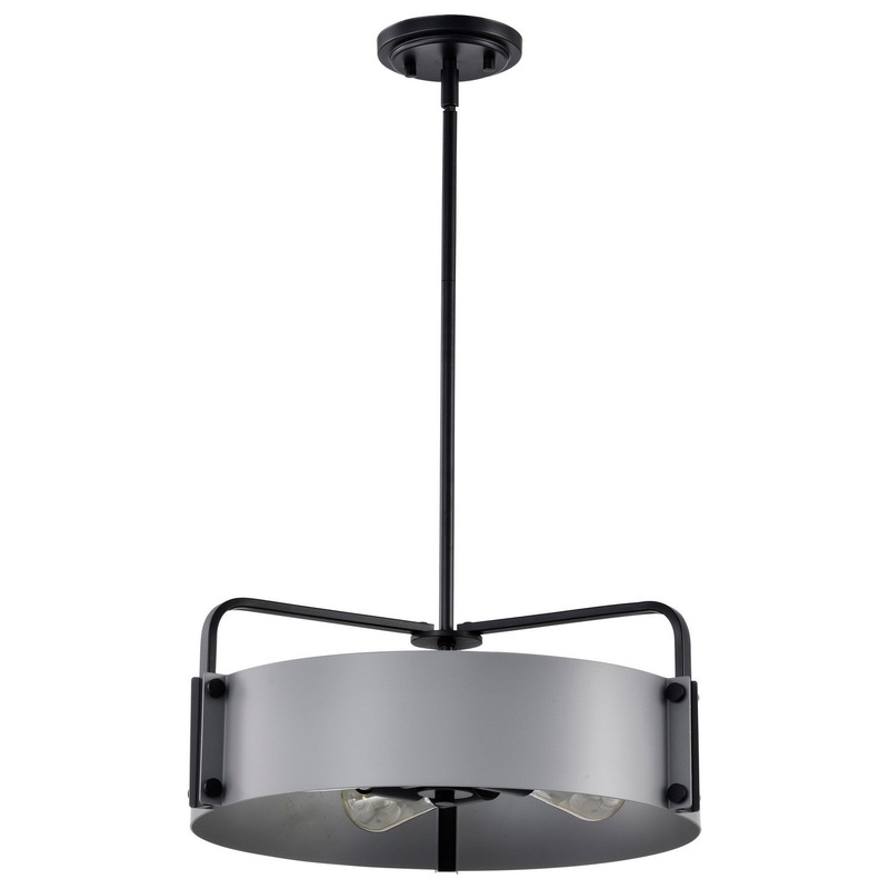 Four Light Pendant from the Altos Collection in Matte Gray Finish by Nuvo Lighting