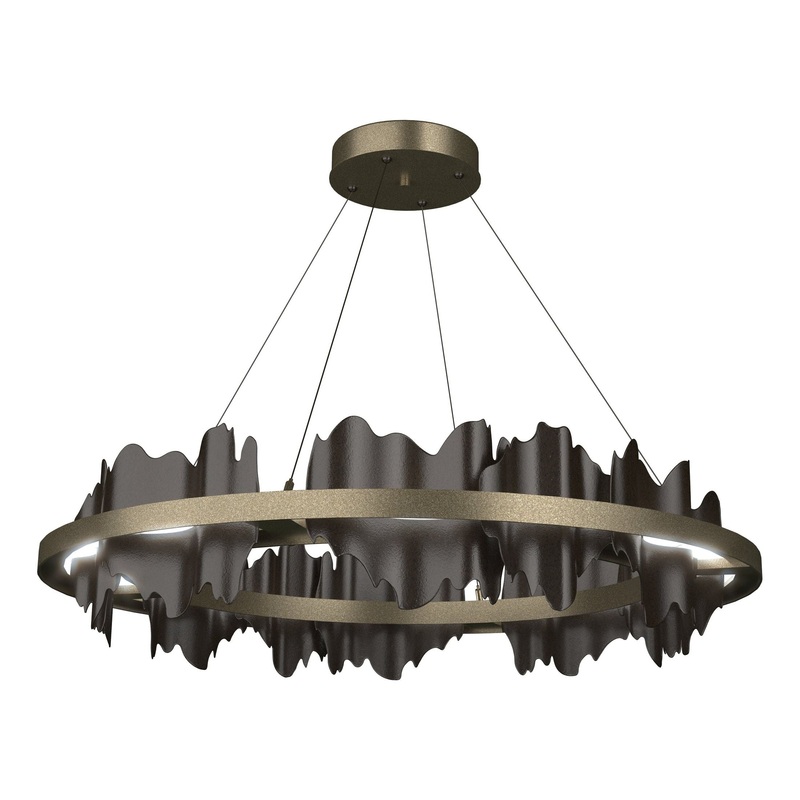 Hildene Circular LED Pendant Soft Gold Oil Rubbed Bronze
