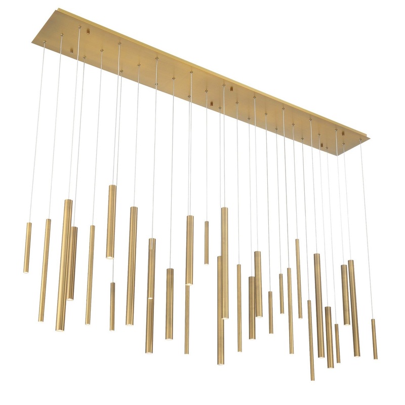LED Chandelier from the Santana Collection in Brass Finish by Eurofase