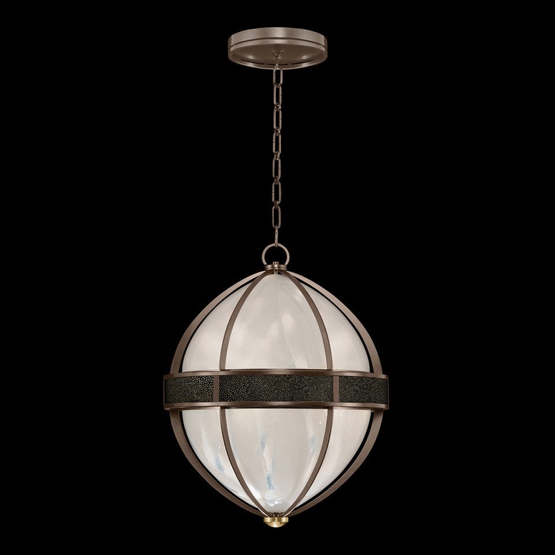 Mirage 18.75″W Round Pendant Bronze/Brass/Black Knight