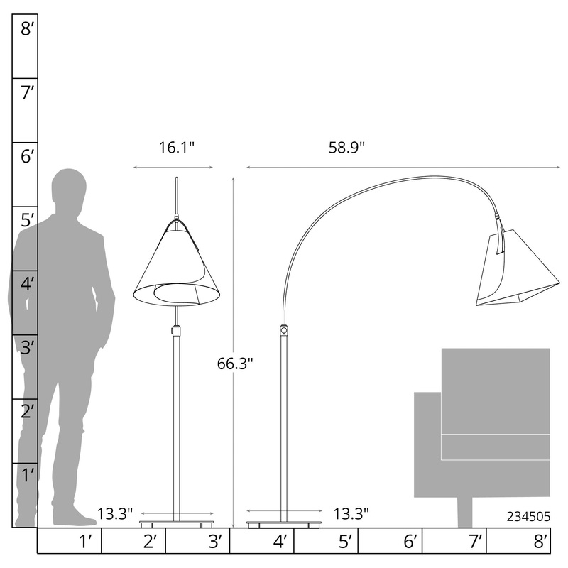 Mobius Arc Floor Lamp Ink Spun Frost (SH)