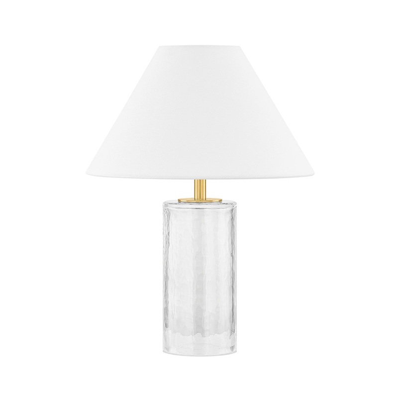 One Light Table Lamp from the Mandy Collection in Aged Brass Finish by Mitzi