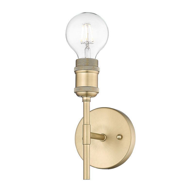 One Light Wall Sconce from the Axel Collection in Brushed Champagne Bronze Finish by Golden