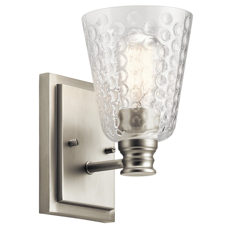 One Light Wall Sconce from the Nadine Collection in Brushed Nickel Finish by Kichler