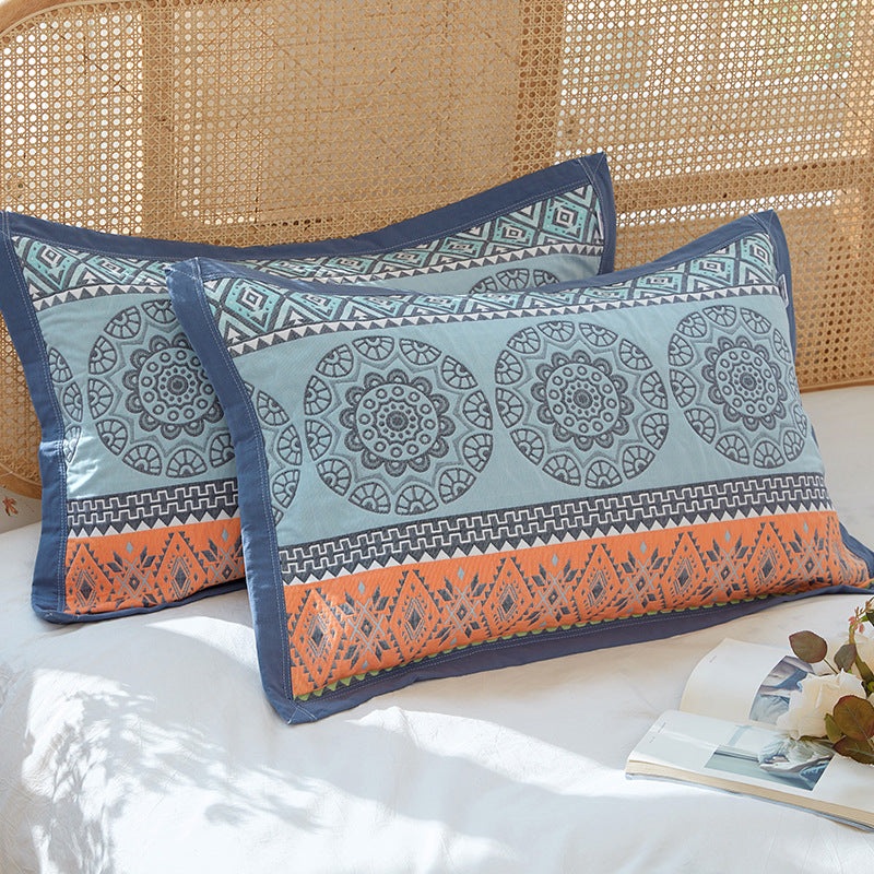 Orange Blue Premium 6-Layer Cotton Gauze Pillowcase Pair – Ultra Soft & Breathable (56x80cm)