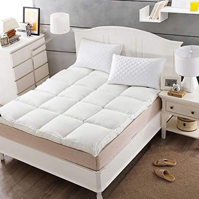 WSZGR 10cm Addensare Tatami Materasso Tappetino,Morbido Traspirante Portatile Futon Sleeping Pad,Bianco Giapponese Pieghevole Materasso Bianca 150x200cm/59x79inch