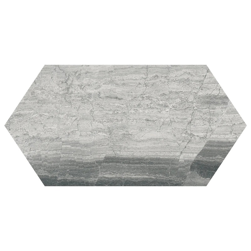 24 Inch Volcana Notte Picket Honed Marble Tile – 12″ x 24″