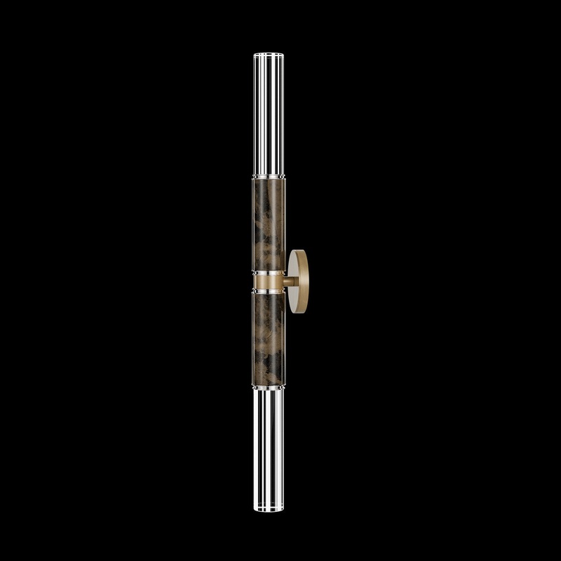 Antonia 34″H Sconce Gold Leaf/Nickel/Charcoal