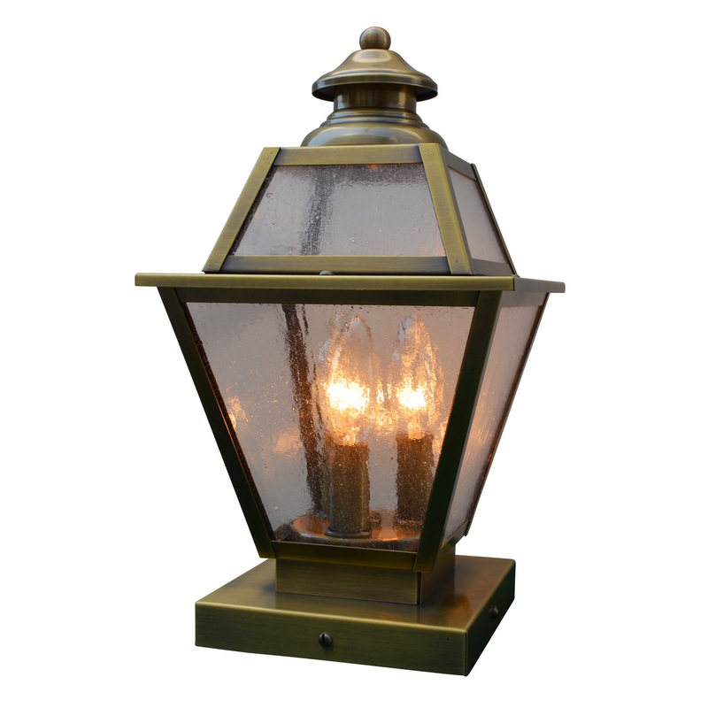 Arroyo INC-8GRCS-AB Inverness Three Light Column Mount Antique Brass