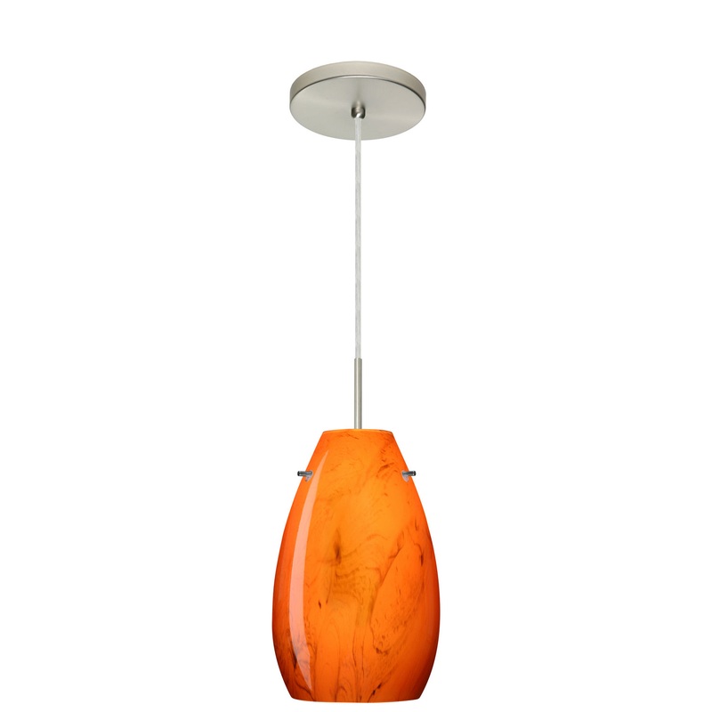 Besa 1JT-4126HB-LED-SN Pera One Light Pendant Satin Nickel
