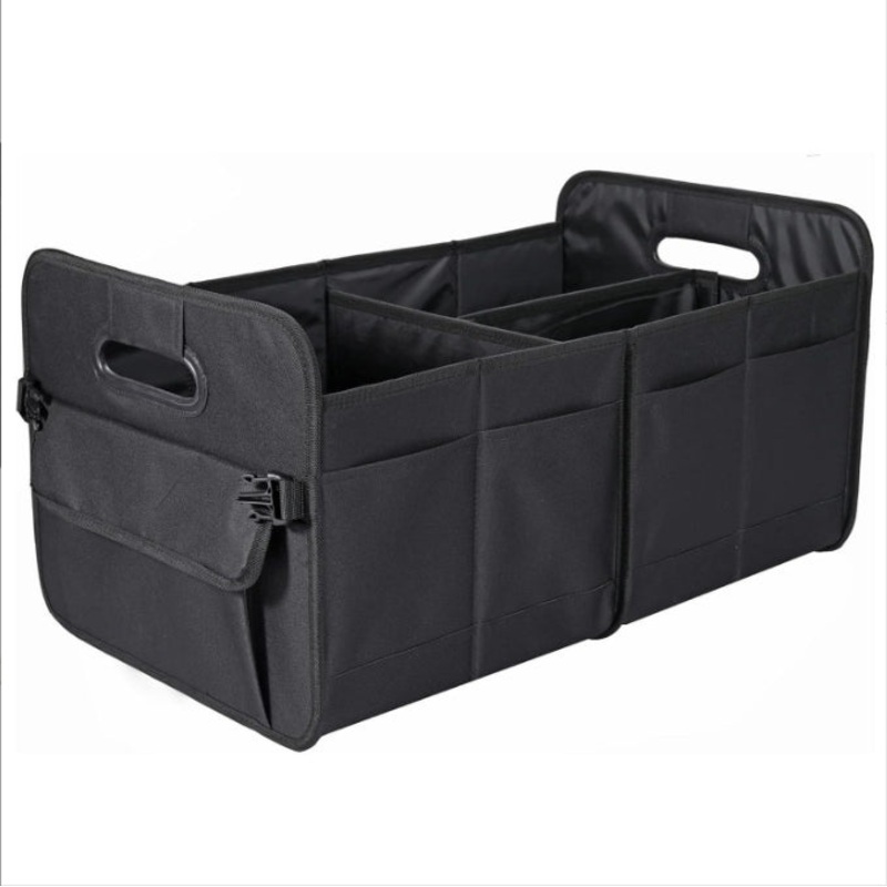 Black Car Storage Box – Foldable Waterproof Trunk Organizer
