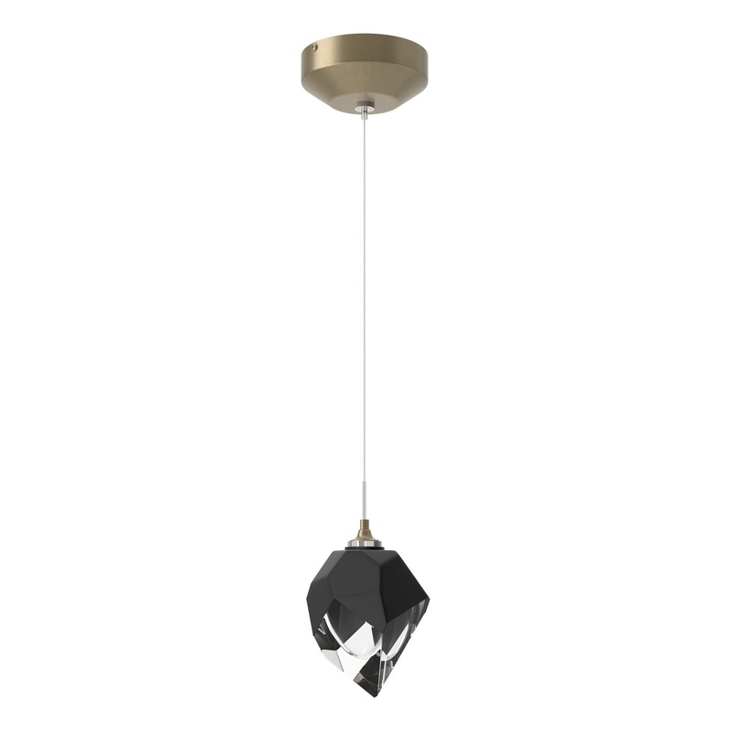 Chrysalis 1-Light Small Pendant Soft Gold Black Crystal (BP)