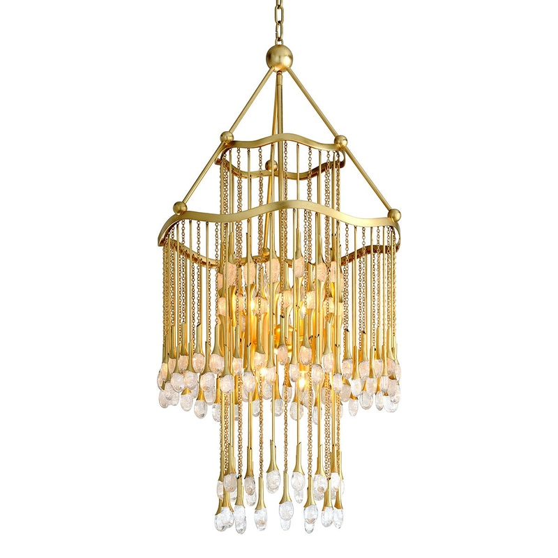 Corbett Lighting 286-08-GL Kiara Eight Light Chandelier Gold Leaf (Discontinued)