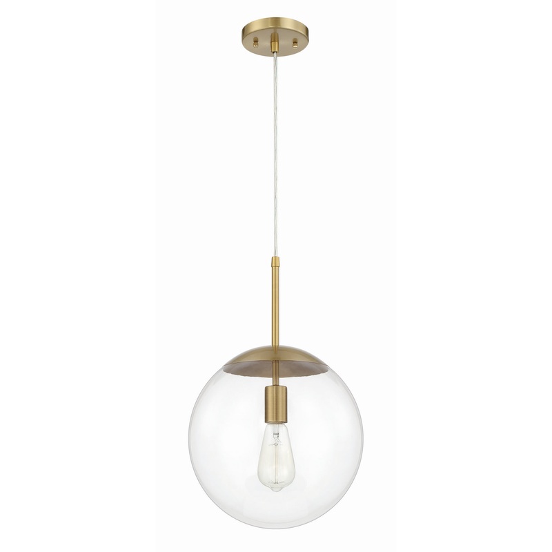 Craftmade 56892-SB Gaze One Light Pendant Satin Brass