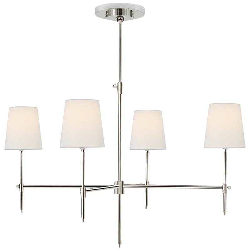 Four Light Chandelier from the Bryant Collection in Polished Nickel Finish by Visual Comfort Signature