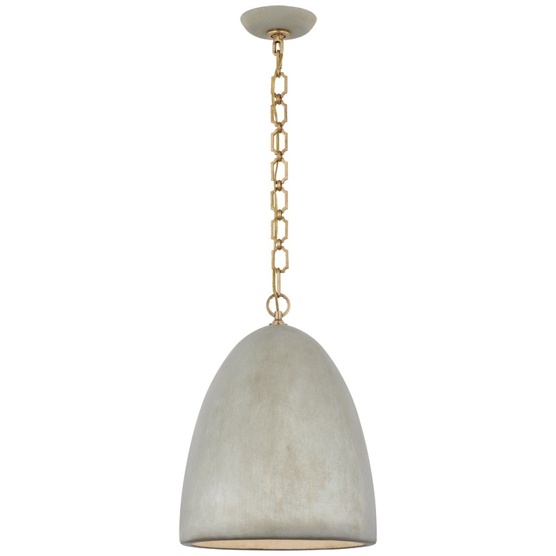 LED Pendant from the Elliot Collection in Portland Gray Finish by Visual Comfort Signature
