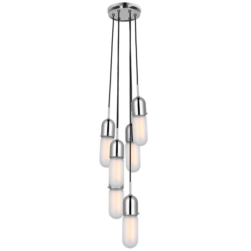 LED Pendant from the Junio Collection in Polished Nickel Finish by Visual Comfort Signature