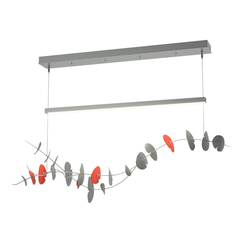 Lily LED Pendant Vintage Platinum Satin Red