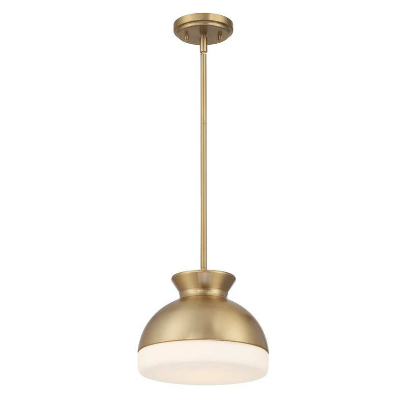One Light Mini Pendant from the Gidget Collection in Vibrant Gold Finish by Crystorama