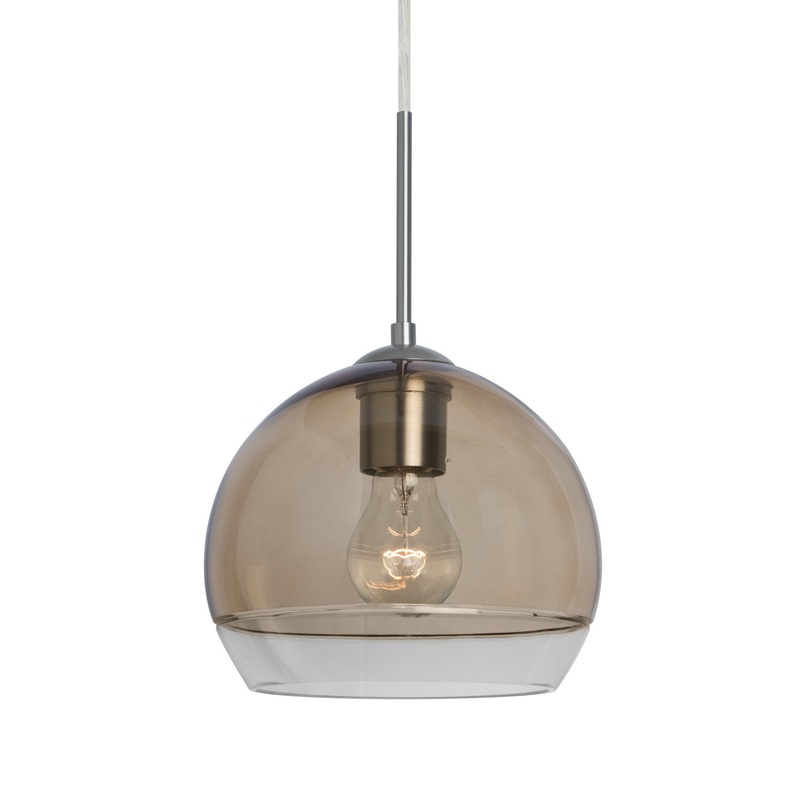 One Light Pendant from the Ally Collection in Satin Nickel Finish by Besa