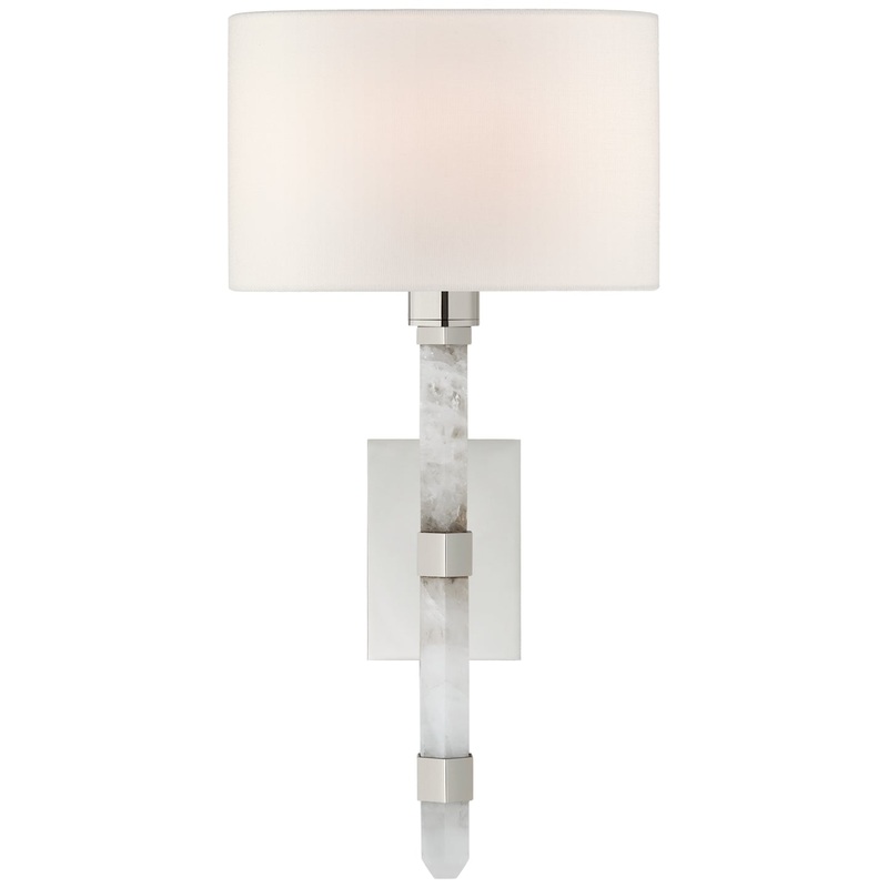 One Light Wall Sconce from the Adaline Collection in Polished Nickel Finish by Visual Comfort Signature
