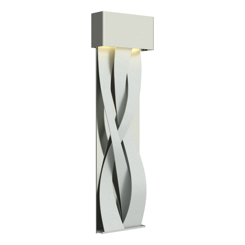 Tress Large LED Sconce Sterling Vintage Platinum