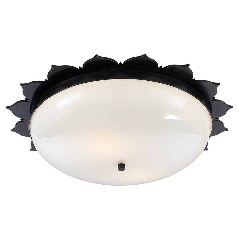 Two Light Flush Mount from the Rachel Collection in Gun Metal Finish by Visual Comfort Signature