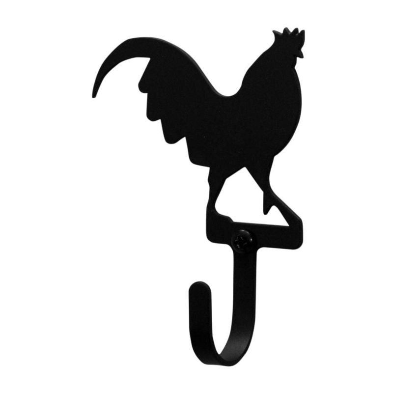 Village Wrought Iron WH-1-XS Rooster Wall Hook Extra Small