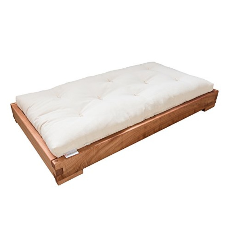 Vivere Zen – Lettino montessoriano Artigianale per Bambini – Akachan + Futon e Tatami Inclusi – Misure EST. 66×126 – Misura INT. 60×120 + Futon e Tatami