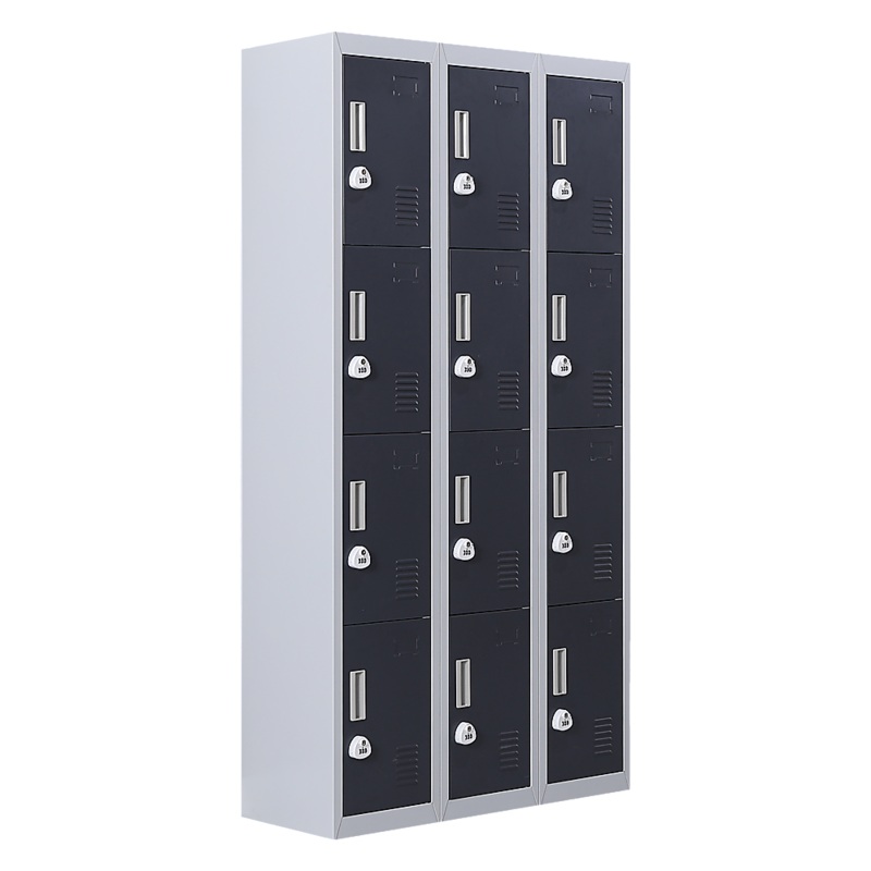 12-Door Locker for Office Gym Shed School Home Storage – 3-Digit Combination Lock