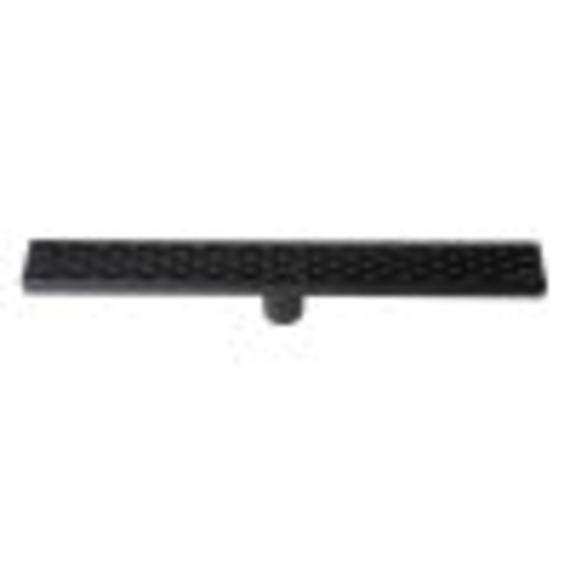 24″ Black Matte Stainless Steel Linear Shower Drain with Groove Holes