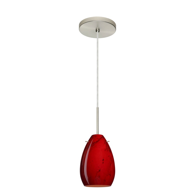 Besa 1BT-1713MA-SN Pera One Light Pendant Satin Nickel