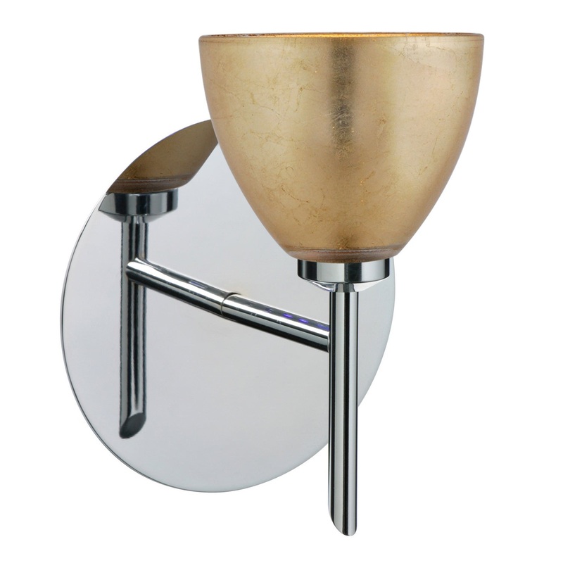 Besa 1SW-1758GF-CR Divi One Light Wall Sconce Chrome