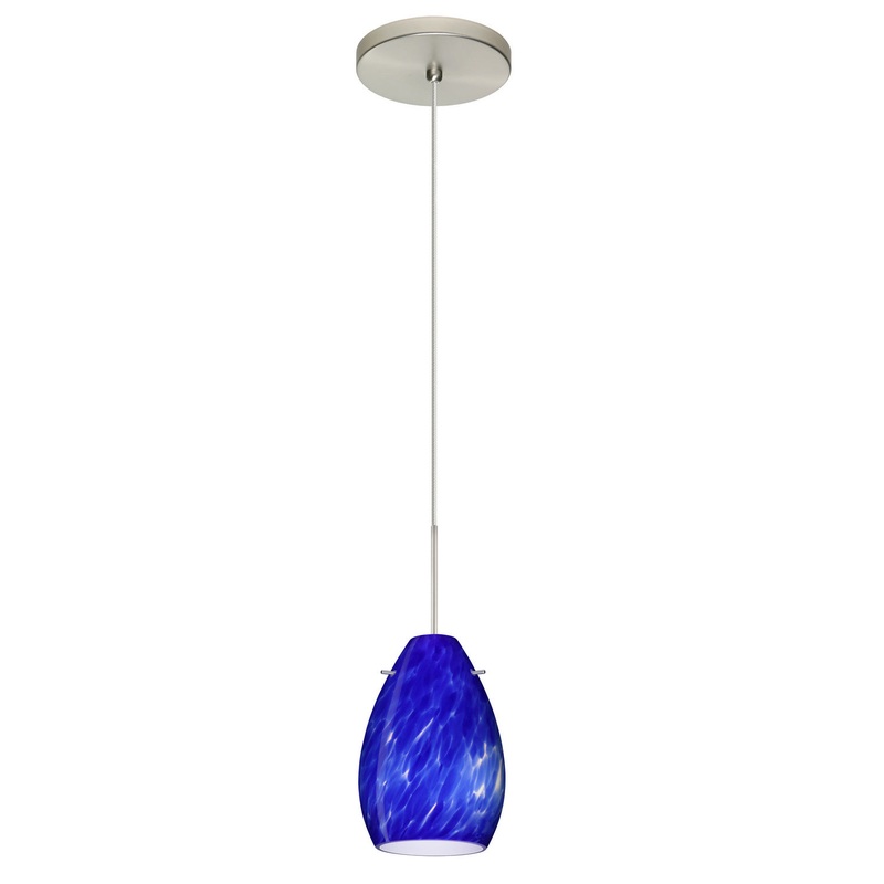 Besa 1XT-171386-LED-SN Pera One Light Pendant Satin Nickel