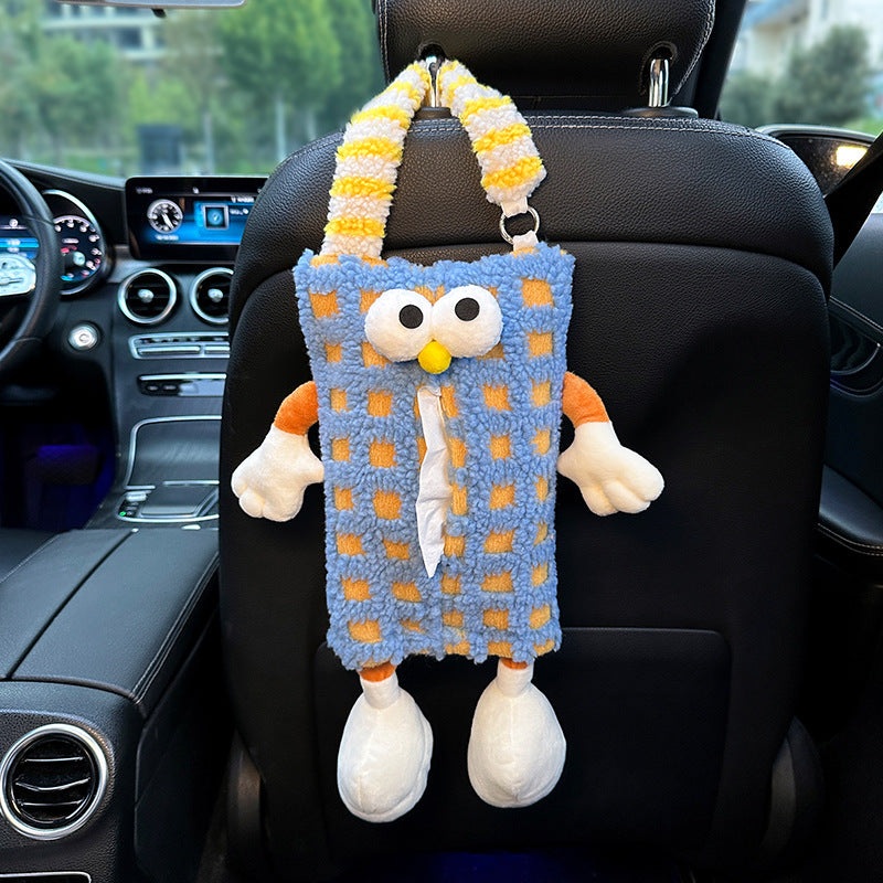 Blue Striped Tissue Holder for Car – Fun Design