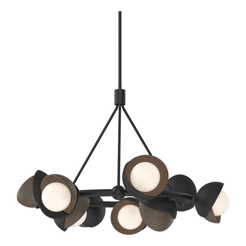 Brooklyn 9-Light Double Shade Ring Pendant Black Bronze