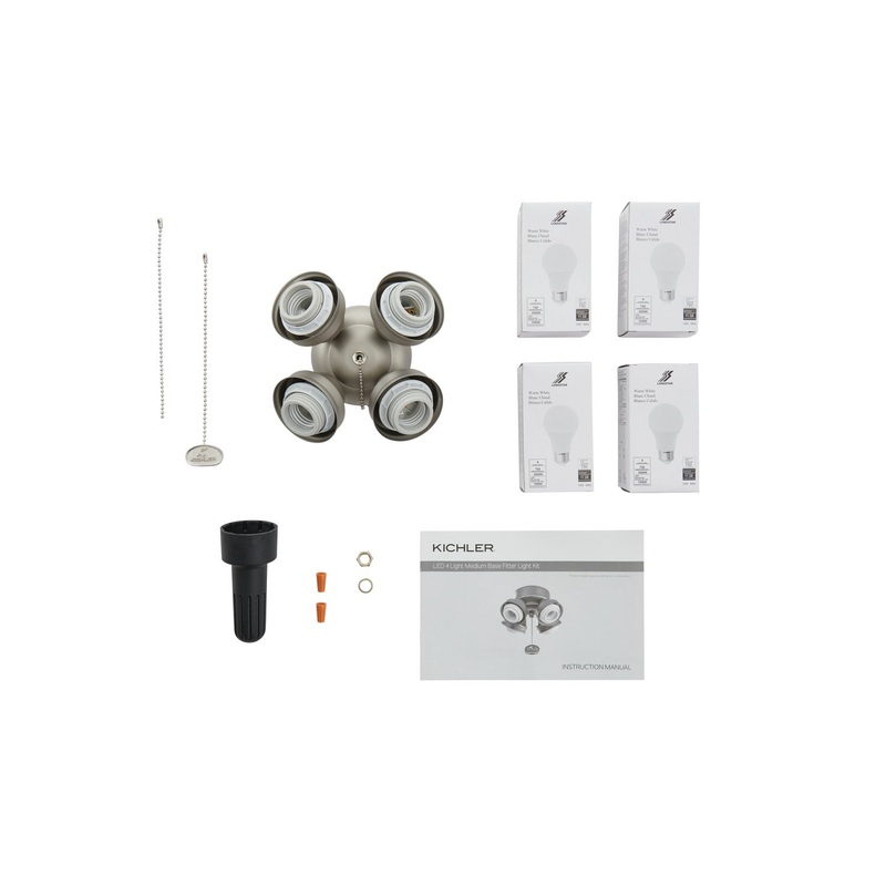 LED Fan Fitter from the Accessory Collection in Brushed Nickel Finish by Kichler
