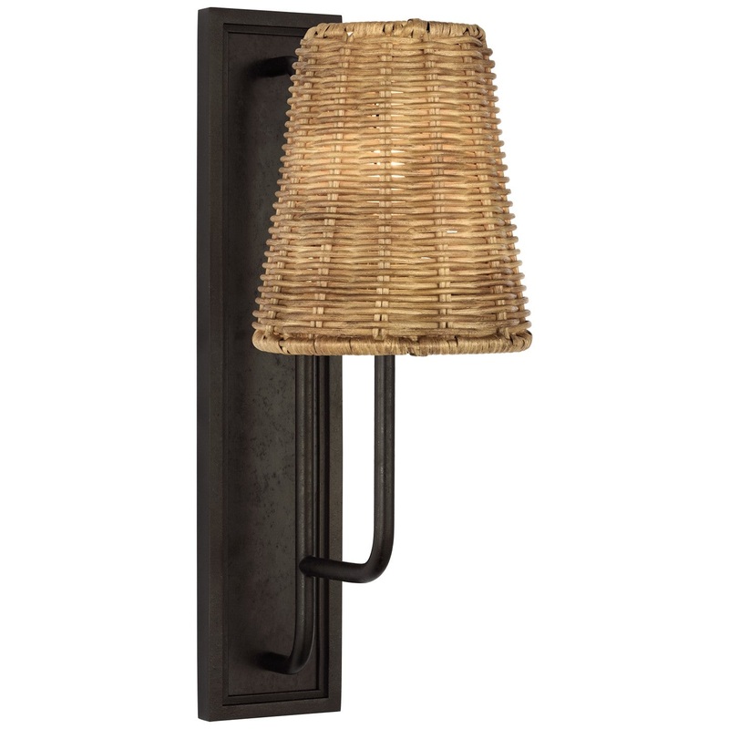 LED Wall Sconce from the Rui Collection in Aged Iron Finish by Visual Comfort Signature