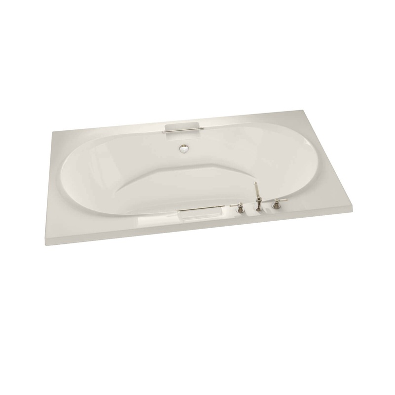 MAAX 101250-000-007-101 Antigua 72 x 42 Acrylic Drop-in Center Drain Bathtub in Biscuit