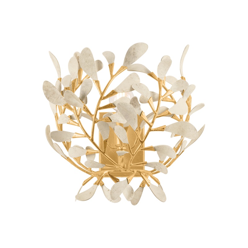 Maybrook 1-Light Wall Sconce Vintage Gold Leaf