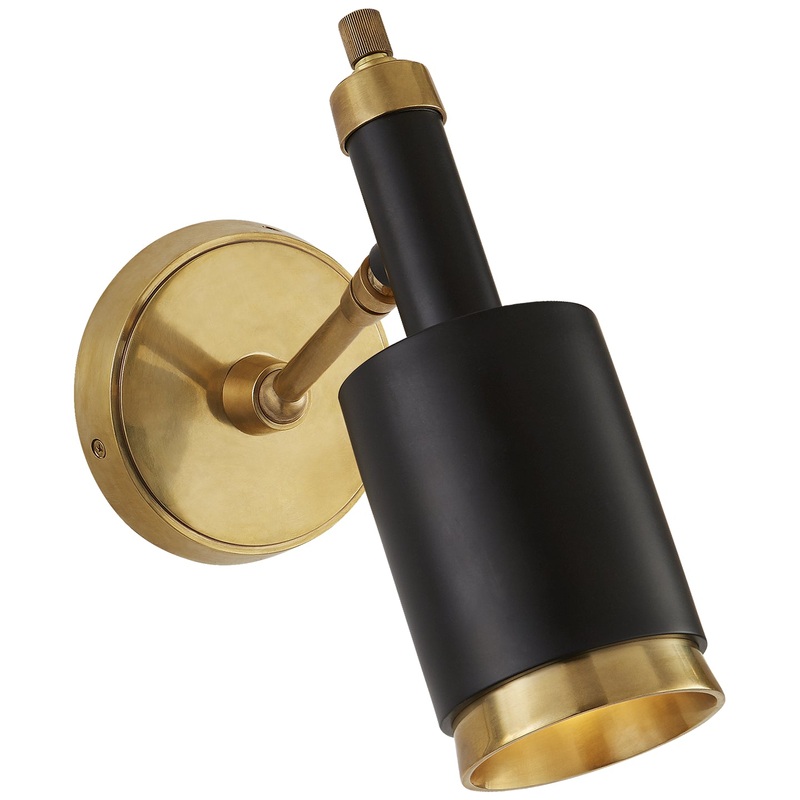 One Light Wall Sconce from the Anders Collection in Hand-Rubbed Antique Brass And Black Finish by Visual Comfort Signature