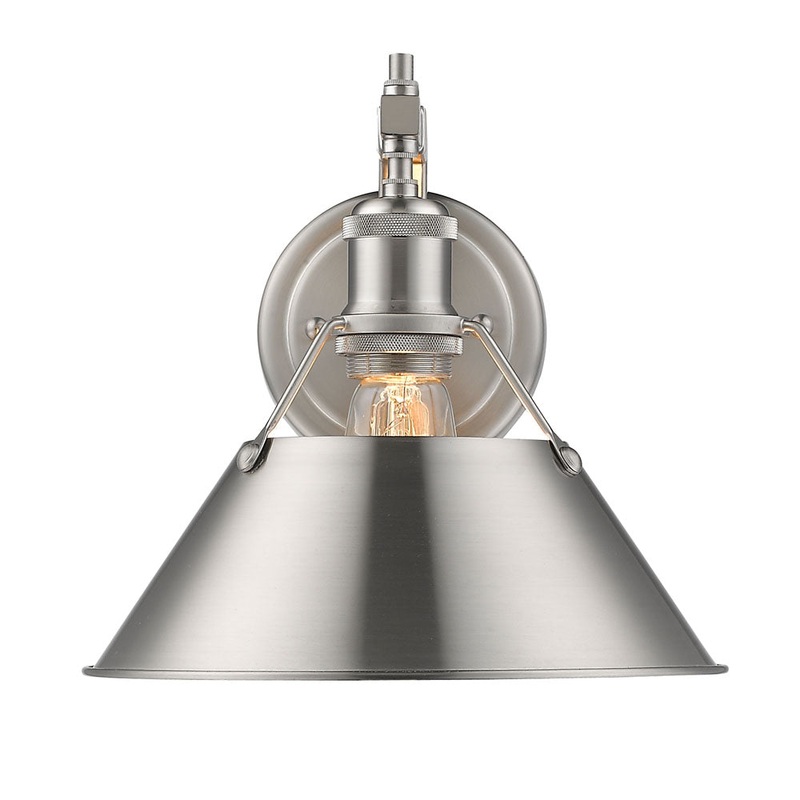 Orwell PW 1 Light Wall Sconce in Pewter with Pewter Shade