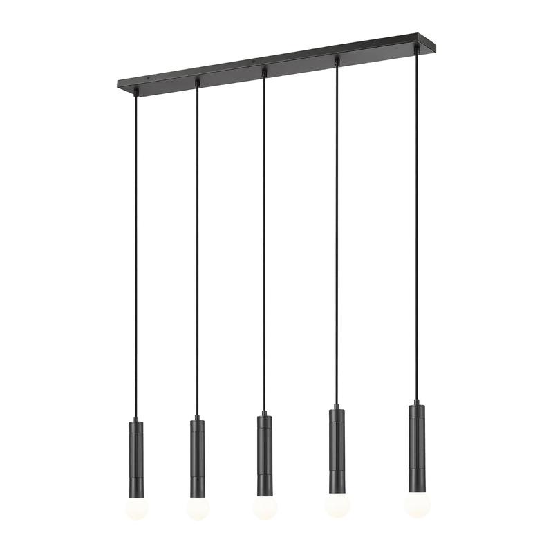 Stari 5-Light Linear Chandelier Matte Black