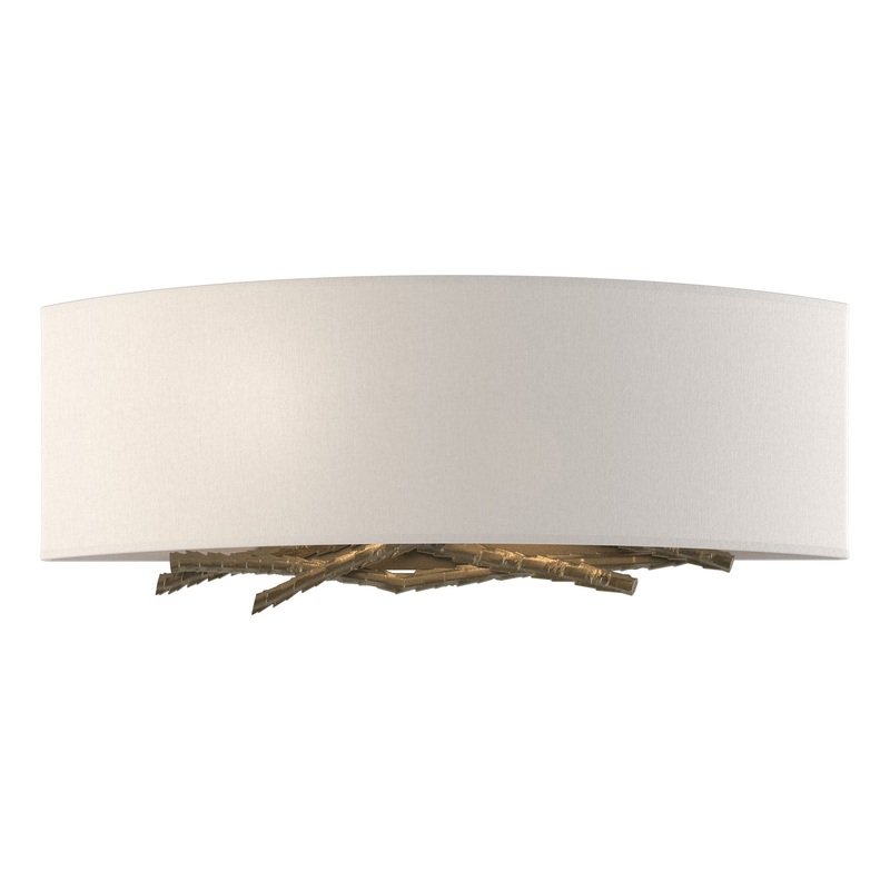 Brindille Sconce Soft Gold Flax Shade (SE)