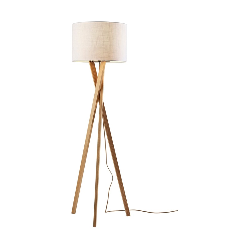 Brooklyn Floor Lamp Natural Wood
