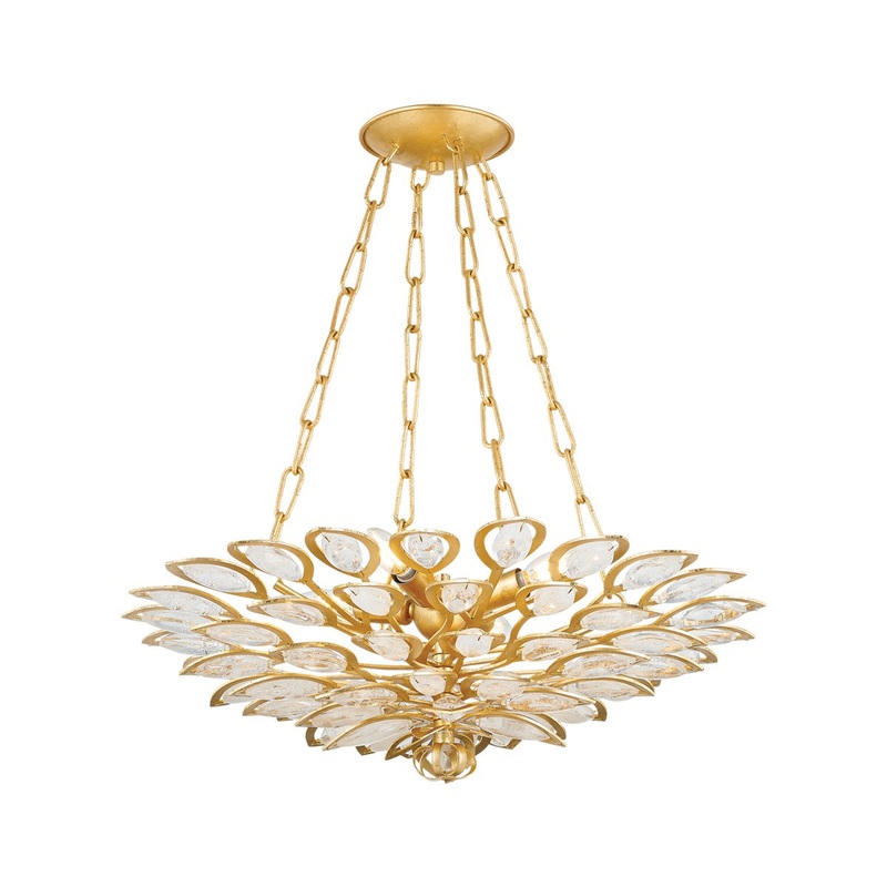 Corbett Lighting 363-24-GL Vittoria Four Light Chandelier Gold Leaf