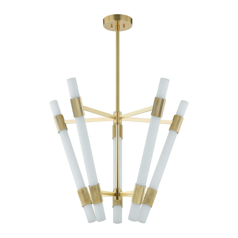Krakow 5-Light LED Chandelier Vintage Brass
