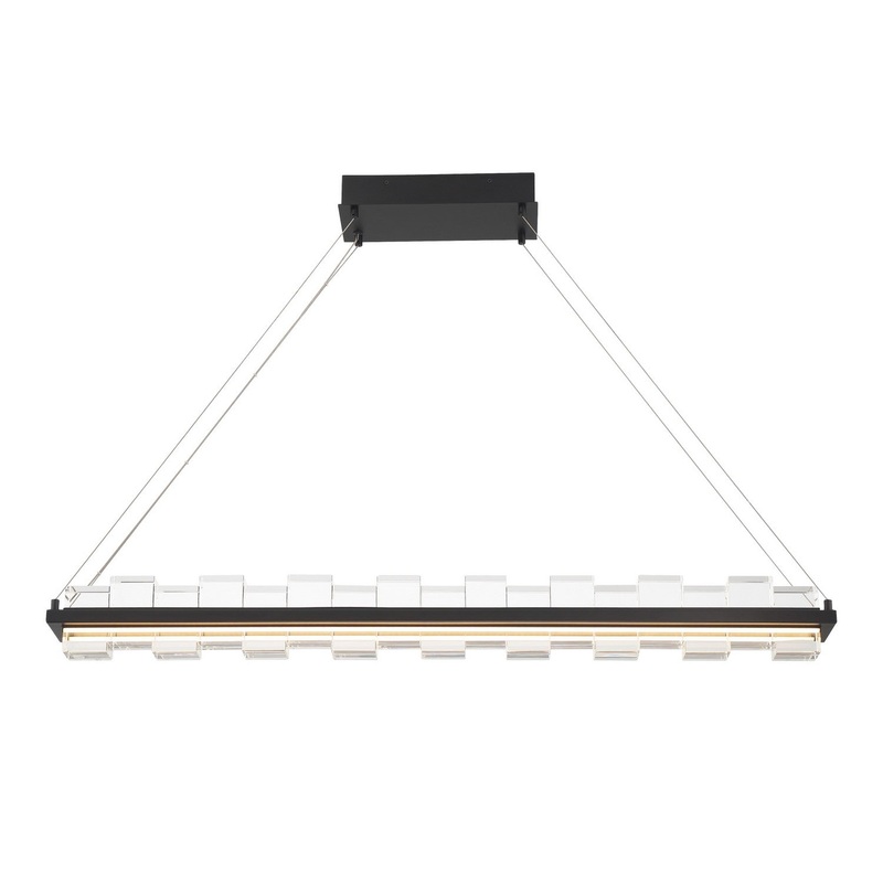LED Chandelier from the Bruco Collection in Black Finish by Eurofase
